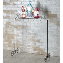 Gnome 4 Stocking Holder Hanger Scrolled Floor Stand Holiday Christmas Home Decor - £23.56 GBP