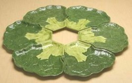 Broccoli Plate Set Collectible Vegetable Ceramic Glass Platter Dish - $46.81 CAD