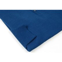Mens PRINCELY Merinos Wool Sweater Knits Light Weight Polo 1011-40 Teal Blue image 3