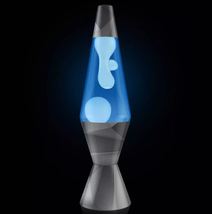 14.5&quot; Tall Geometric Monochrome White Wax Blue Liquid Lava Lamp Brand-NEW - $15.99