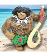 Disney Moana Maui Figure Plastic 4” W/ Hook The Rock Tattoos Heavy - £5.76 GBP