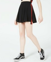 Women&#39;s Junior&#39;s Waisted Varsity Stripe Cheerleader Skirt Black B4HP - £9.38 GBP