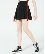 Women&#39;s Junior&#39;s Waisted Varsity Stripe Cheerleader Skirt Black B4HP - £9.61 GBP