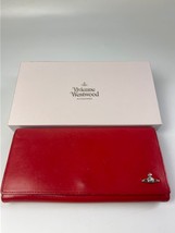 Vivienne Westwood Long Bifold Wallet Red Authentic w/Box - £67.10 GBP