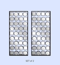 Screen Gems WD-043 Contemporary Multi-Mirrored Metal Wall Plaque - Set of 2 - £213.69 GBP