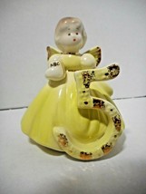 Vintage Josef Originals #5 Fifth Birthday Angel Porcelain Figurine Girl ABC Book - $22.55