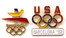 VTG Barcelona &#39;92 Logo Summer Olympics Spain Olympic Rings Lapel Pin Sou... - $19.99