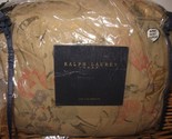 Raph Lauren Home Black Label Millbay floral Tan Tea Stain King Bedskirt - £66.31 GBP
