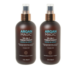 Lot Of 2 Argan Magic 10 in 1 Treatment Leave in Spray 8oz Each - £27.88 GBP