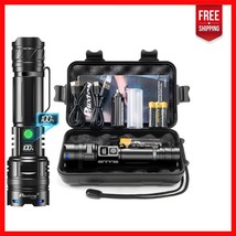 Super Bright LED Flashlight - 3280 ft Long Range, Adjustable Focus, LCD ... - $669.77 MXN