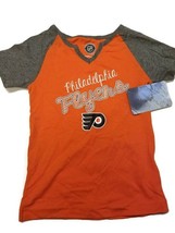 NHL Philadelphia Flyers Checking Girls Short Sleeve T Shirt Size S (6/6x) Orange - £11.26 GBP