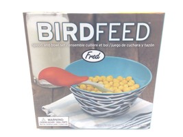 New Bird Feed Silicone Spoon and Bowl Set Age 3+ By Fred New in Box - $7.27
