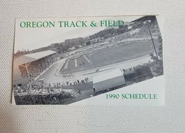 Vintage 1990s Oregon Ducks Mini Pocket Schedule 1990 Track and Field  - $9.30