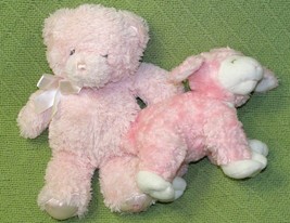 Baby Gund Pink Plush Lot Winky Rattle Lamb &amp; My First Teddy #4043949 #058131 Toy - £17.98 GBP