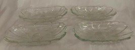 Vintage Anchor Hocking Clear Glass Ice Cream Dish Banana Split Boat Set of 4 EXC - £20.77 GBP