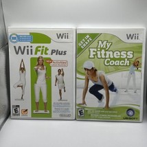 Wii Fit Plus for Nintendo Wii Complete &amp; Wii My Fitness Coach Bundle - £7.42 GBP