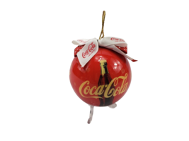 1993 Traditional Coca Cola Christmas Tree Red Ball Ornaments w Polka Dot... - £4.77 GBP