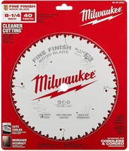Milwaukee - 48-40-0822 - 8-1/4&quot; 40T Fine Finish Circular Saw Blade - £35.42 GBP