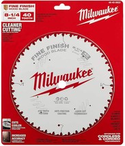 Milwaukee - 48-40-0822 - 8-1/4&quot; 40T Fine Finish Circular Saw Blade - £33.57 GBP