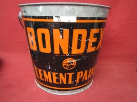 Vintage Bucket Bondex Cement Paint Galvanized Metal Reardon Industrial D... - £27.69 GBP
