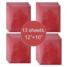 13 Sheet 12&quot;x10&quot; Red Glitter HTV Iron On Heat Transfer Vinyl for T-Shirt... - $17.69