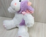 Inter-American Products purple lavender white small plush cow pink daisy... - £15.69 GBP