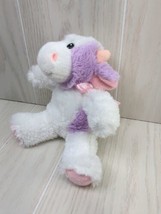 Inter-American Products purple lavender white small plush cow pink daisy bow - £15.50 GBP