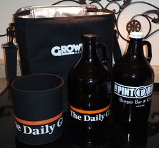 2pc Growler Beer Gear 64oz Bottles Koozie &amp; Insulated Travel Bag The Pint Room - £31.69 GBP