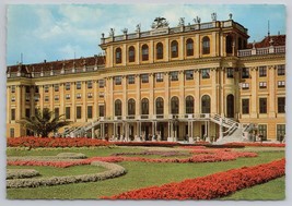 Vienna Austria Iconic Schönbrunn Castle Beautiful Garden View Vintage Postcard - £10.85 GBP