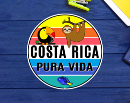 Costa Rica Pura Vida Sticker Decal Vinyl Tropical 3&quot; Toucan Sloth Souvenir - £4.26 GBP