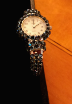 Collezio Bracelet Watch Blue Sapphire Swarovski Crystals, Quartz, Japan ... - $167.05 MXN