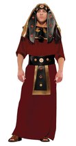 Deluxe King Tut Egyptian Pharaoh Tutankhamen Costume- Large, Burgundy, No Hip Be - £175.85 GBP