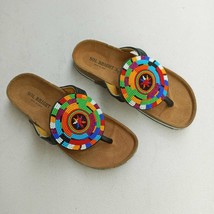 Cork sole Beaded sandals/leather sandals women/summer sandals/mothers da... - $59.00
