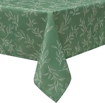 Green Leaf Tablecloth 60 84 inch Spring Summer Waterproof Rectangular Table Clot - £28.64 GBP