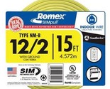 Southwire Romex Brand Simpull Solid Indoor 12/2 W/G NMB Cable 15ft coil ... - £32.96 GBP