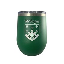 McTeague Irish Coat of Arms Stemless Wine Travel Tumbler - £22.19 GBP