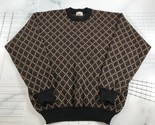 Vintage Tricots St Raphael Sweater Mens Extra Large Gray Brown Argyle Di... - $64.68