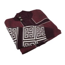 Men's Fancy European Sweater Jacket By Silversilk Fashionable 11012 Wine image 3