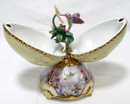 2004 Heirloom Porcelain Music Egg Hummingbird Box Jeweled Treasures L Li... - £34.65 GBP