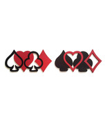 Contemporary Red Black Cards wall art, 2-piece Suits wood Wall Art, Poke... - €152,05 EUR