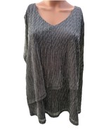 New Direction Silver Shimmer Long Sleeve Blouse In Woman’s Large - €8,52 EUR