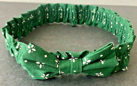 Longaberger Small Green Fabric Garter w/ Bow 8" - $9.99