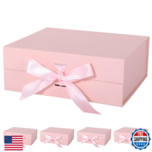 LFBOX Pink Gift Box with Ribbon Magnetic Lids 10.2x9x3.74 in, Christmas ... - $51.85