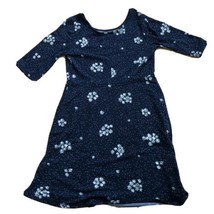 Juniors&#39; SO® Empire Tee Dress Size 14 XL Navy Blue And White 3/4 Length Sleeves - £5.42 GBP