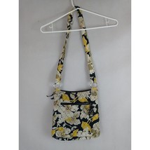Vera Bradley White and Yellow with Black Crossbody Hipster Purse  10” x 11” - $16.82