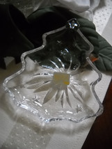 * Mikasa Crystal Christmas Tree Holiday Tray Dish New With Tag No Box - £13.36 GBP