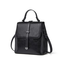 Casual Genuine Leather Backpack With Handle Women Waterproof School Bags for Tee - £81.94 GBP