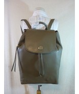 NWT Tory Burch Porcini Gray Leather Brody Large Backpack $495 - $398.00