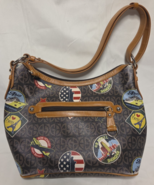 Giani Bernini travel post card purse bag Paris London - $24.74