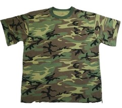 Rothco Camouflage T Shirt Mens 2XL Short Sleeve Crewneck Ringer Army Mil... - £9.23 GBP